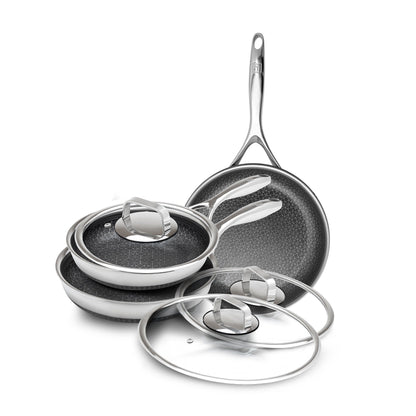 Ensemble de casseroles et poêles DiamondClad 6 pièces hybrides antiadhésives