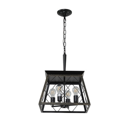 Luminaires à suspension à 4 lumières, style ferme, avec gradation, pour salle à manger, ampoules non incluses.