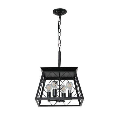 Luminaires à suspension à 4 lumières, style ferme, avec gradation, pour salle à manger, ampoules non incluses.