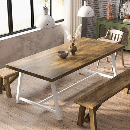 Table de salle à manger pour 8 personnes, table de cuisine rectangulaire en bois de 179,5 cm (70,87 pouces)