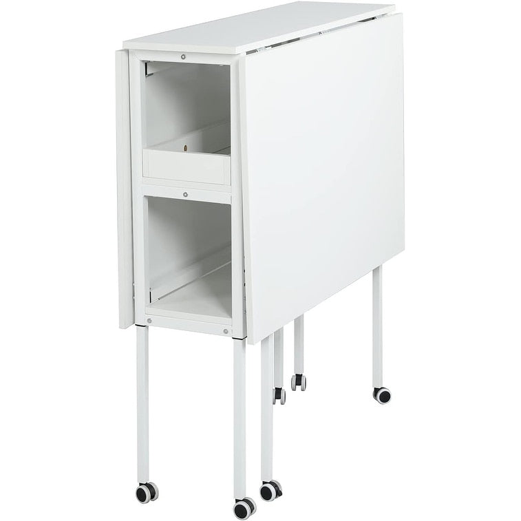 Table d'artisanat à hauteur réglable avec étagères de rangement, table de coupe pliable mobile pour le bureau à domicile, la couture, la salle de loisirs créatives.