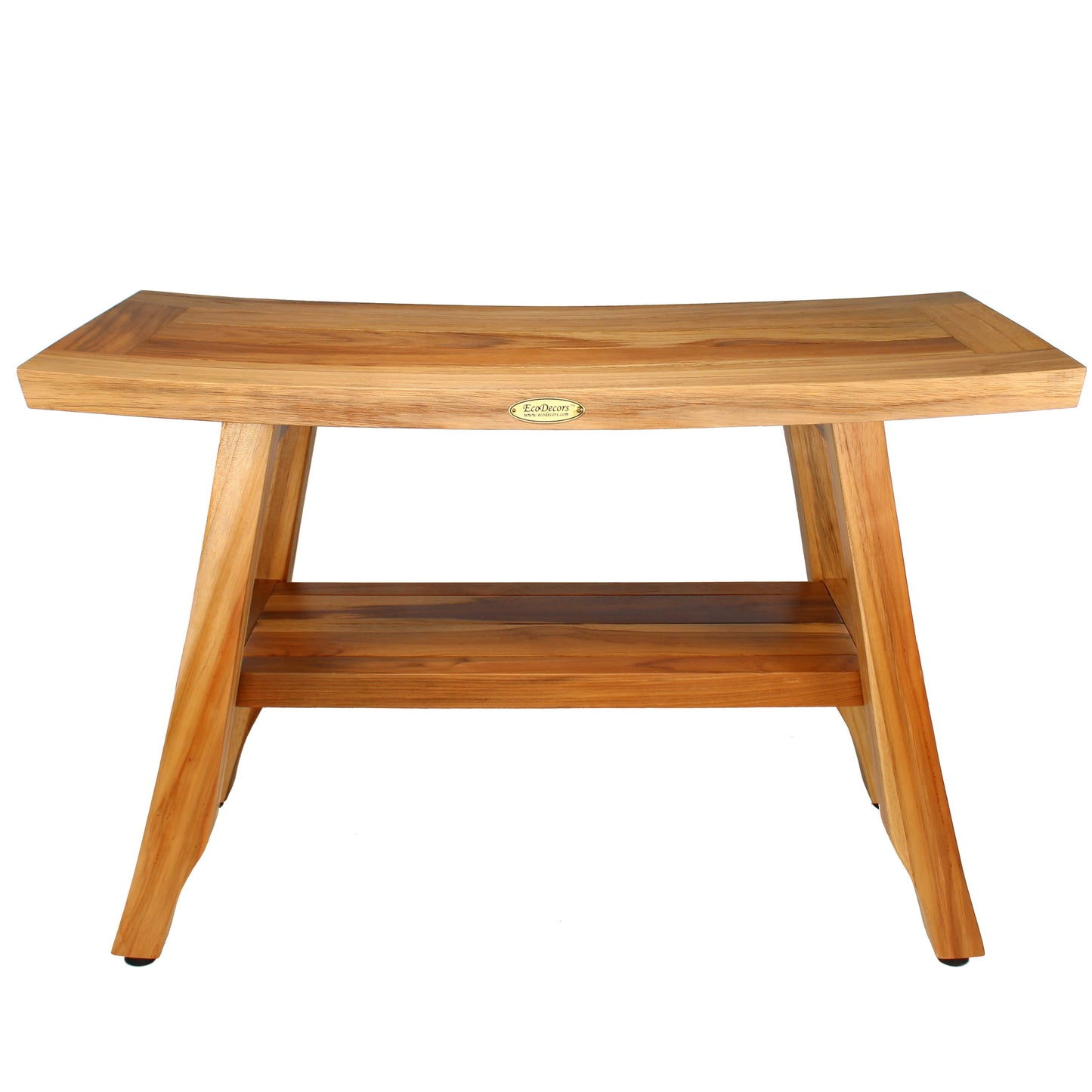 EcoDecors Banc de douche en teck de 71 cm, banc en bois, banc de salle de bain, banc en teck pour salle de bain, tabouret de douche en teck, siège de douche en teck