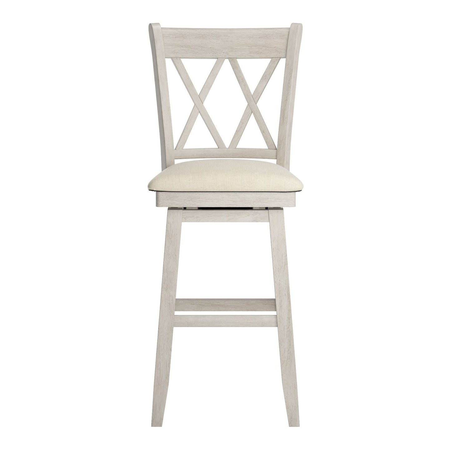 Tabouret de bar pivotant en bois avec dossier double X Eleanor de iNSPIRE Q Classic