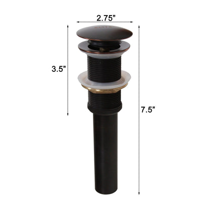 Robinet de lavabo haut à simple levier en bronze huilé Elite et bonde à levier.