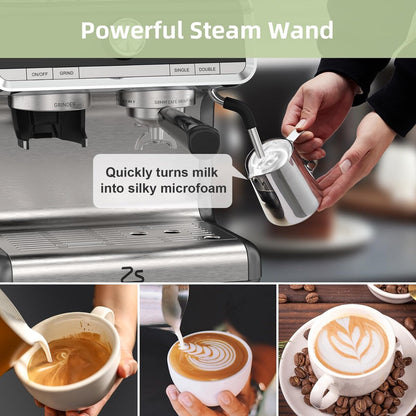 Machine à café expresso, avec broyeur, réservoir d'eau de 2,8 L
