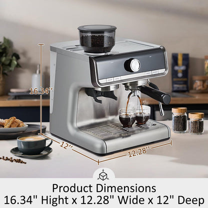 Machine à café expresso, avec broyeur, réservoir d'eau de 2,8 L