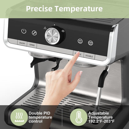 Machine à café expresso, avec broyeur, réservoir d'eau de 2,8 L