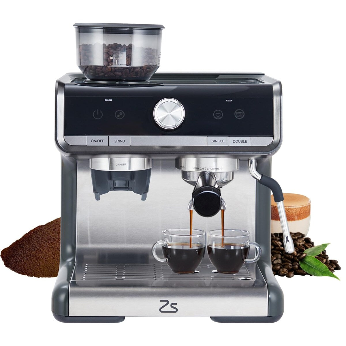 Machine à café expresso, avec broyeur, réservoir d'eau de 2,8 L