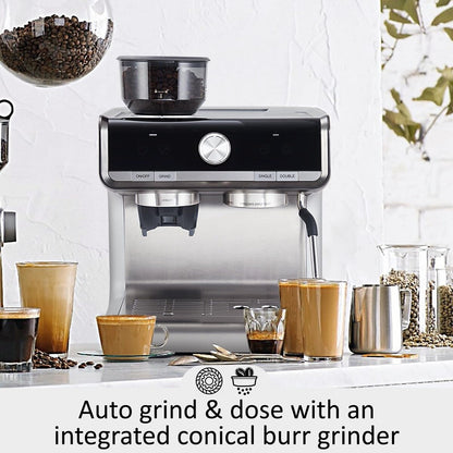 Machine à café expresso, avec broyeur, réservoir d'eau de 2,8 L