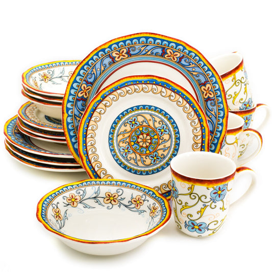 Service de table Euro Ceramica Duomo 16 pièces (pour 4 personnes) - Style italien