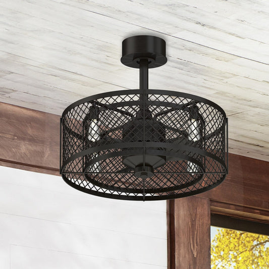 Ventilateur de plafond Fanimation Studio Collection Vintere en bronze vieilli à 4 lumières