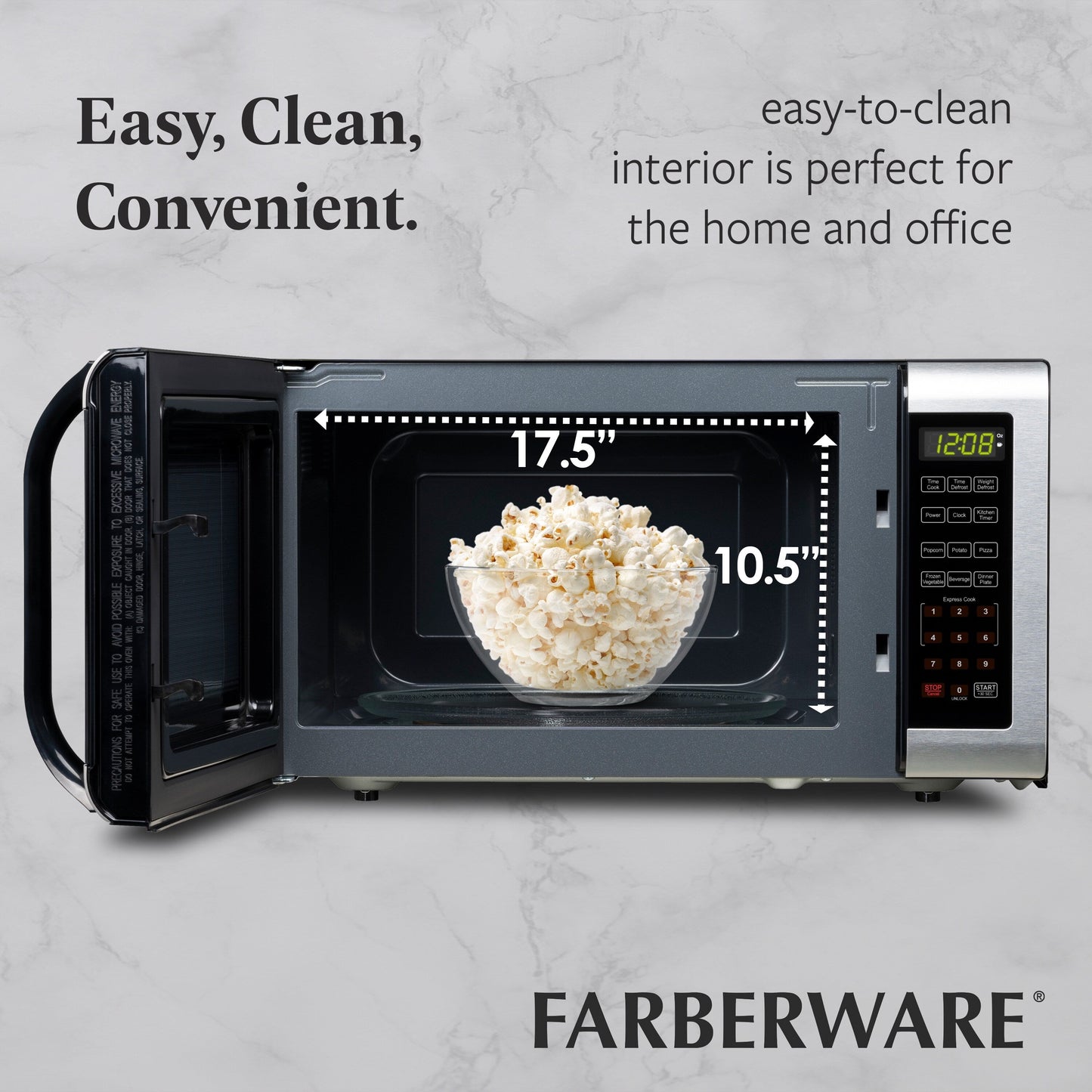 Four à micro-ondes Farberware de 1,6 pi³ en acier inoxydable brossé
