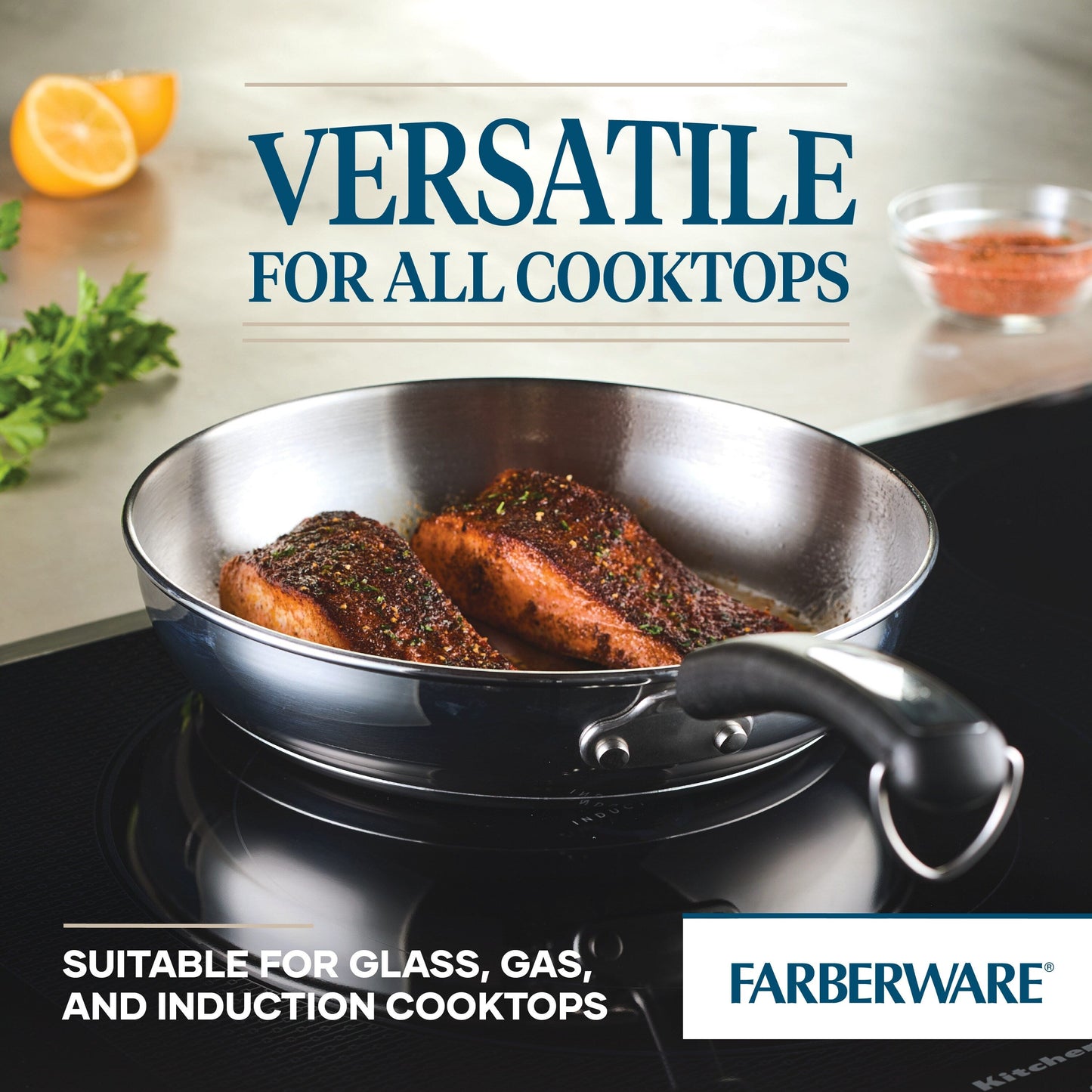 Ensemble de casseroles et poêles en acier inoxydable Brilliance de Farberware, 10 pièces