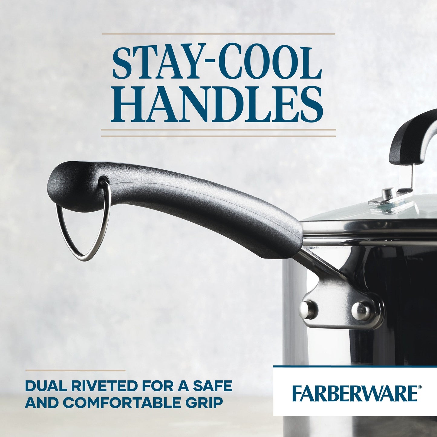 Ensemble de casseroles et poêles en acier inoxydable Brilliance de Farberware, 10 pièces