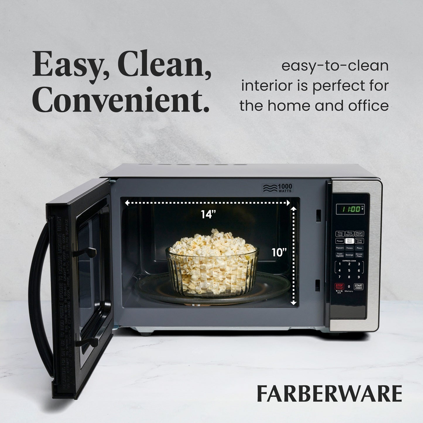 Four à micro-ondes Farberware Classic de 1,1 pi³ et 1000 watts