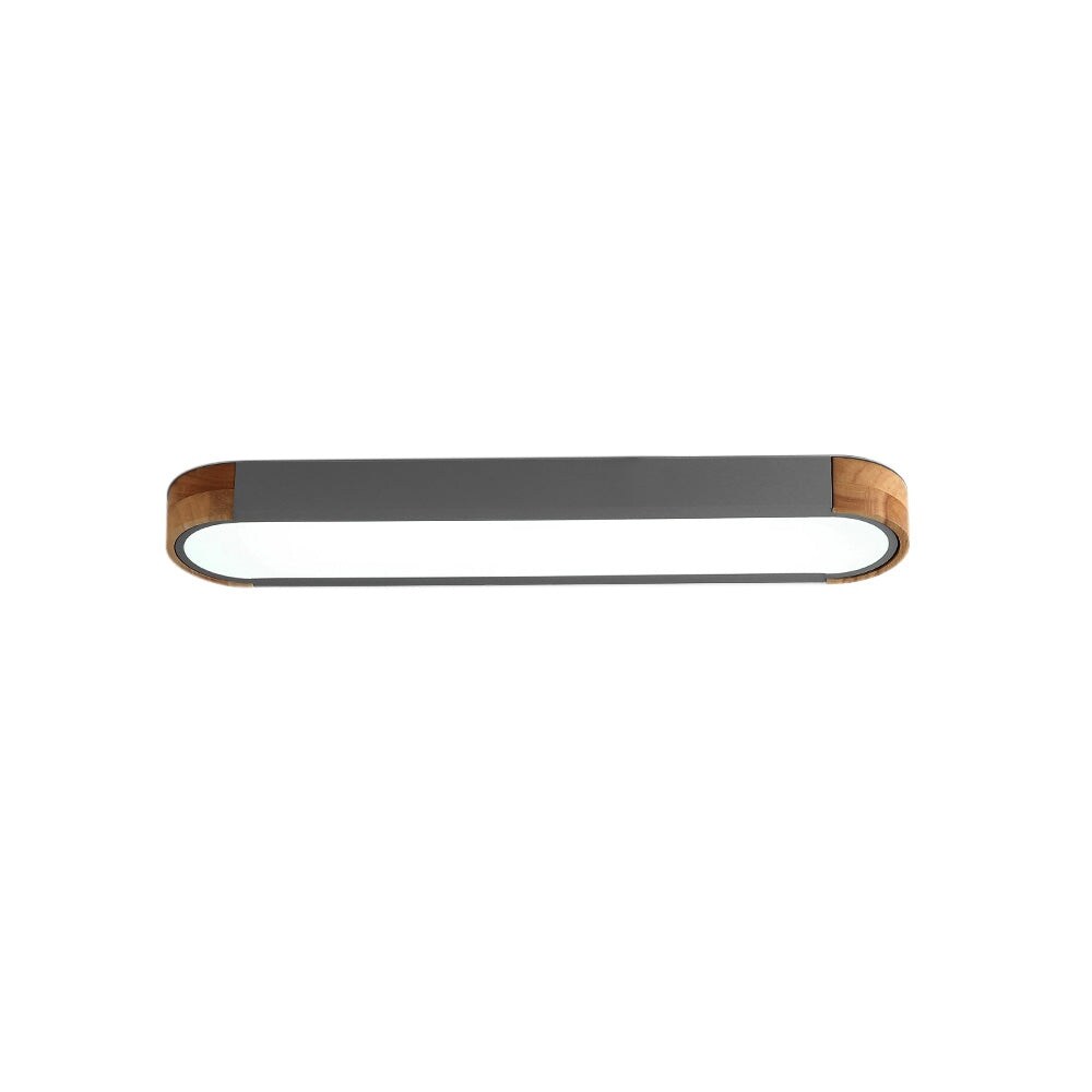 Éclairage encastré LED ovale allongé en bois style farmhouse, à intensité variable - 37 3000k/6000k