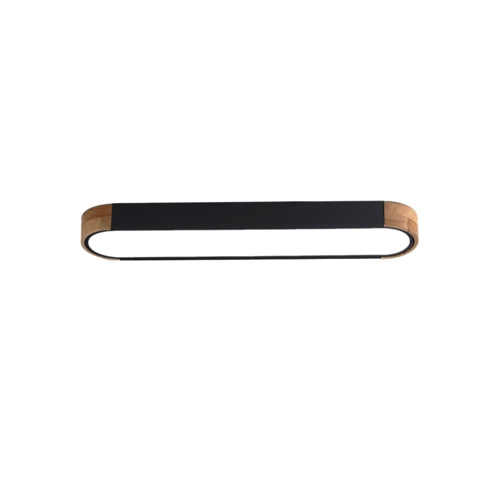 Éclairage encastré LED ovale allongé en bois style farmhouse, à intensité variable - 37 3000k/6000k