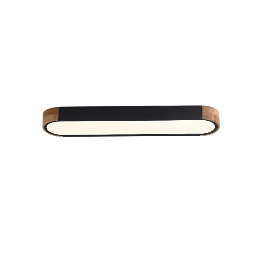 Éclairage encastré LED ovale allongé en bois style farmhouse, à intensité variable - 37 3000k/6000k