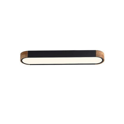 Éclairage encastré LED ovale allongé en bois style farmhouse, à intensité variable - 37 3000k/6000k