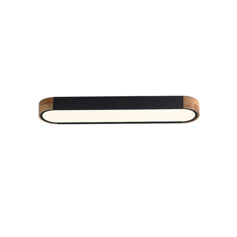 Éclairage encastré LED ovale allongé en bois style farmhouse, à intensité variable - 37 3000k/6000k