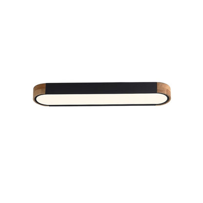 Éclairage encastré LED ovale allongé en bois style farmhouse, à intensité variable - 37 3000k/6000k