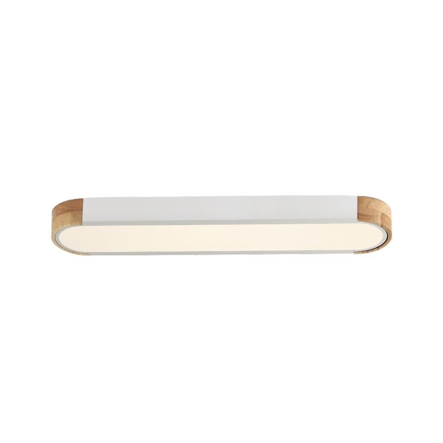 Éclairage encastré LED ovale allongé en bois style farmhouse, à intensité variable - 37 3000k/6000k
