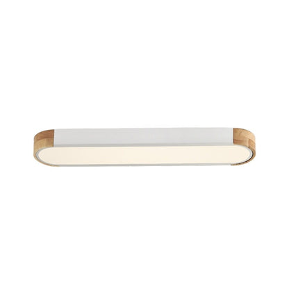 Éclairage encastré LED ovale allongé en bois style farmhouse, à intensité variable - 37 3000k/6000k