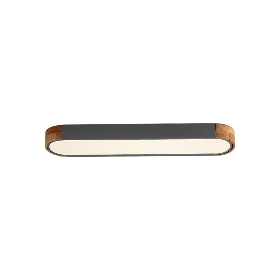 Éclairage encastré LED ovale allongé en bois style farmhouse, à intensité variable - 37 3000k/6000k