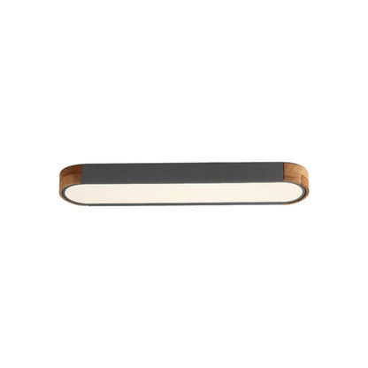 Éclairage encastré LED ovale allongé en bois style farmhouse, à intensité variable - 37 3000k/6000k