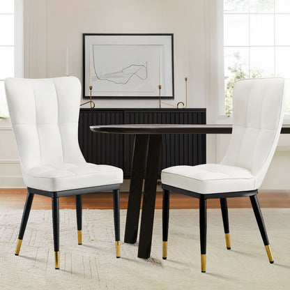 Lot de 2/4 chaises de salle à manger recouvertes de simili cuir