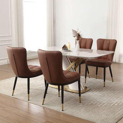 Lot de 2/4 chaises de salle à manger recouvertes de simili cuir