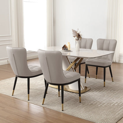 Lot de 2/4 chaises de salle à manger recouvertes de simili cuir