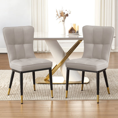 Lot de 2/4 chaises de salle à manger recouvertes de simili cuir