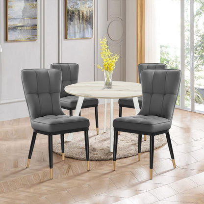Lot de 2/4 chaises de salle à manger recouvertes de simili cuir