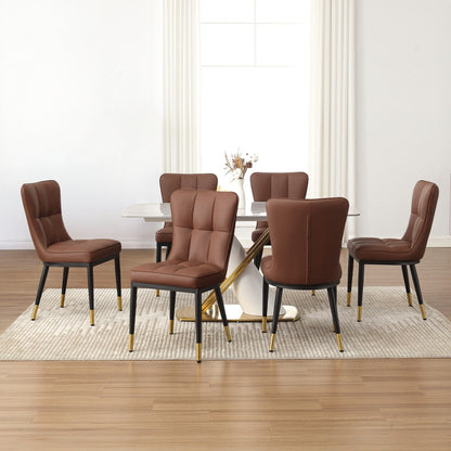Lot de 2/4 chaises de salle à manger recouvertes de simili cuir