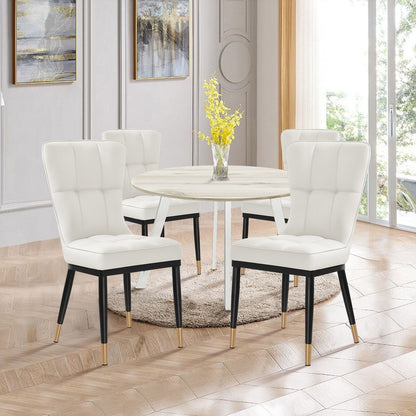 Lot de 2/4 chaises de salle à manger recouvertes de simili cuir