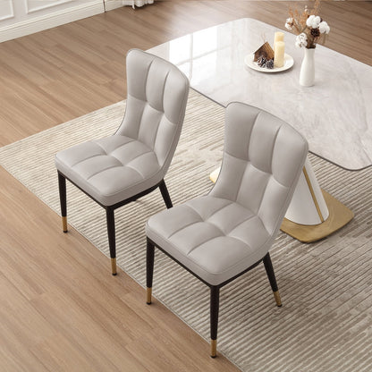 Lot de 2/4 chaises de salle à manger recouvertes de simili cuir