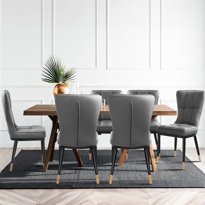 Lot de 2/4 chaises de salle à manger recouvertes de simili cuir