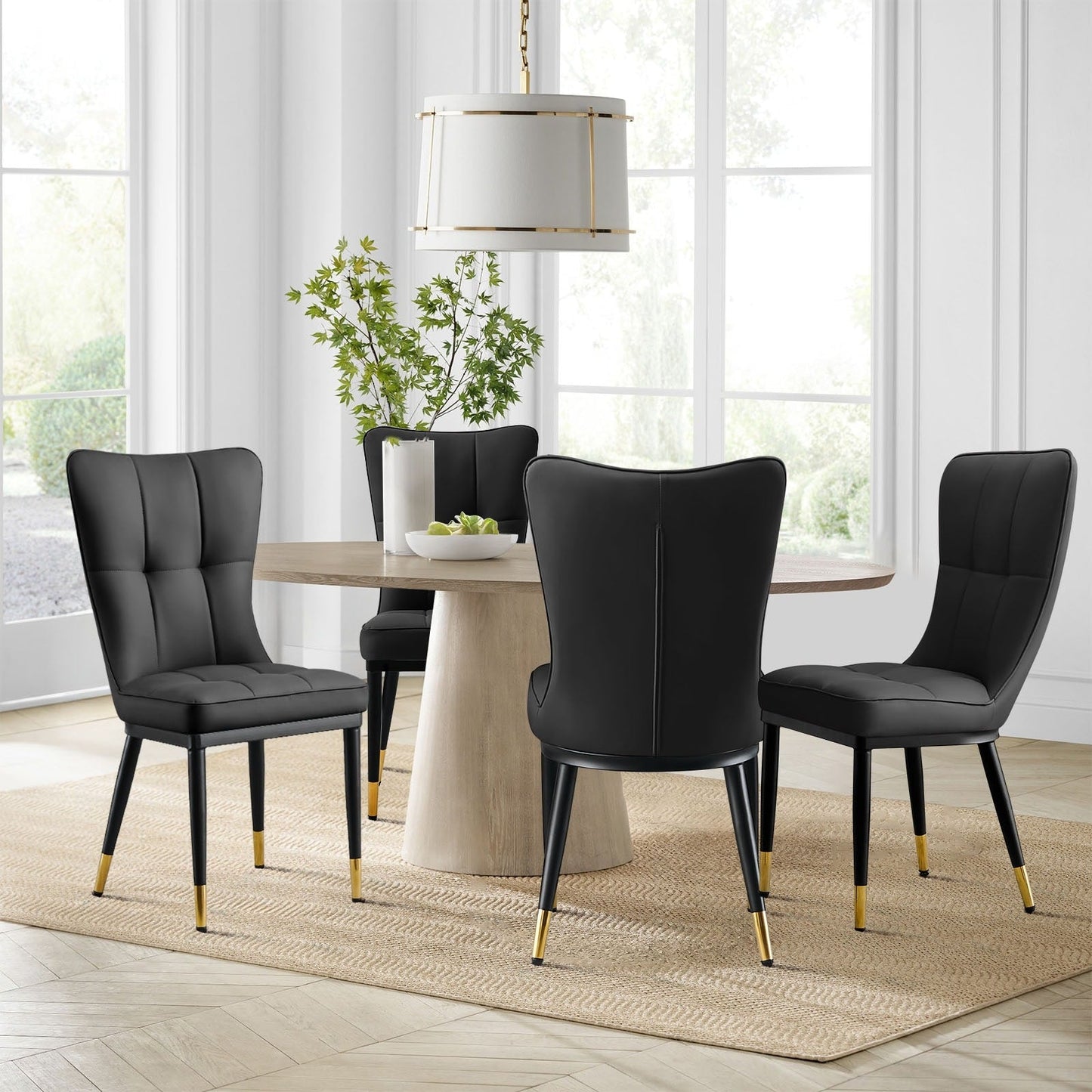 Lot de 2/4 chaises de salle à manger recouvertes de simili cuir