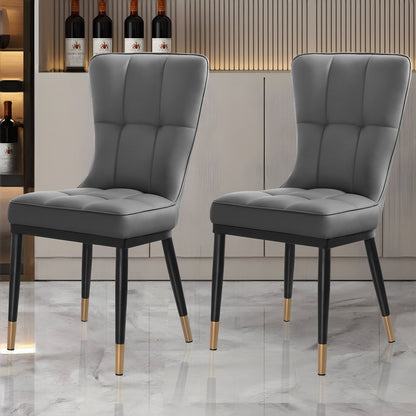 Lot de 2/4 chaises de salle à manger recouvertes de simili cuir