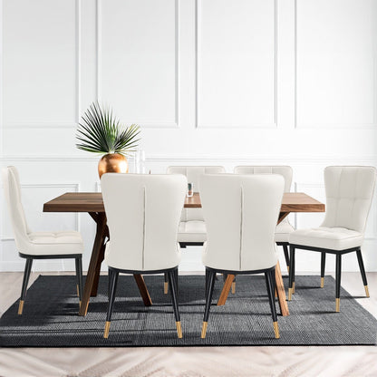 Lot de 2/4 chaises de salle à manger recouvertes de simili cuir