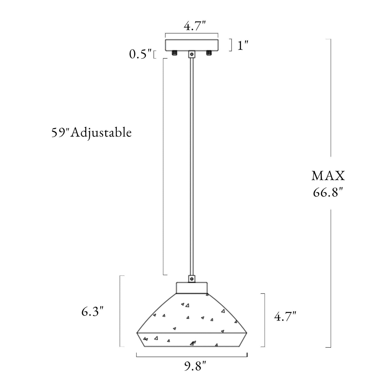 Suspension d'éclairage moderne Flyn à 1 lumière en verre mercure pour îlot de cuisine