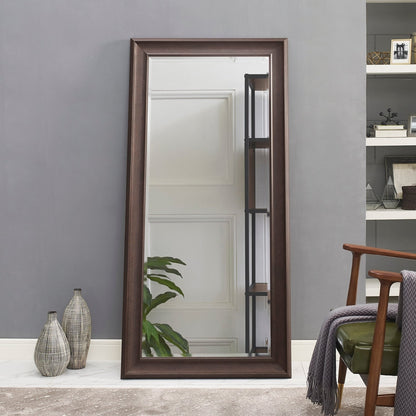 Grand miroir mural rectangulaire avec cadre - Miroir pleine longueur pour chambre à coucher et dressing
