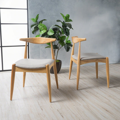 Chaises de salle à manger Francie, style moderne du milieu du siècle (lot de 2) par Christopher Knight Home - 52,1 cm L x 51,4 cm l x 75,2 cm h