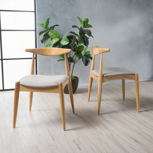 Chaises de salle à manger Francie, style moderne du milieu du siècle (lot de 2) par Christopher Knight Home - 52,1 cm L x 51,4 cm l x 75,2 cm h