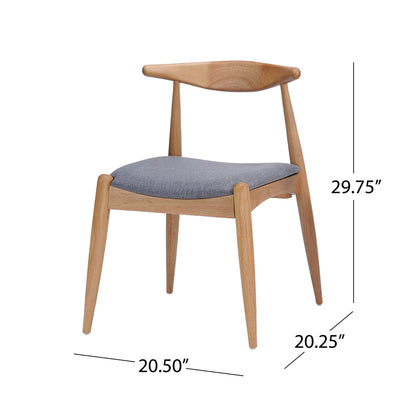 Chaises de salle à manger Francie, style moderne du milieu du siècle (lot de 2) par Christopher Knight Home - 52,1 cm L x 51,4 cm l x 75,2 cm h