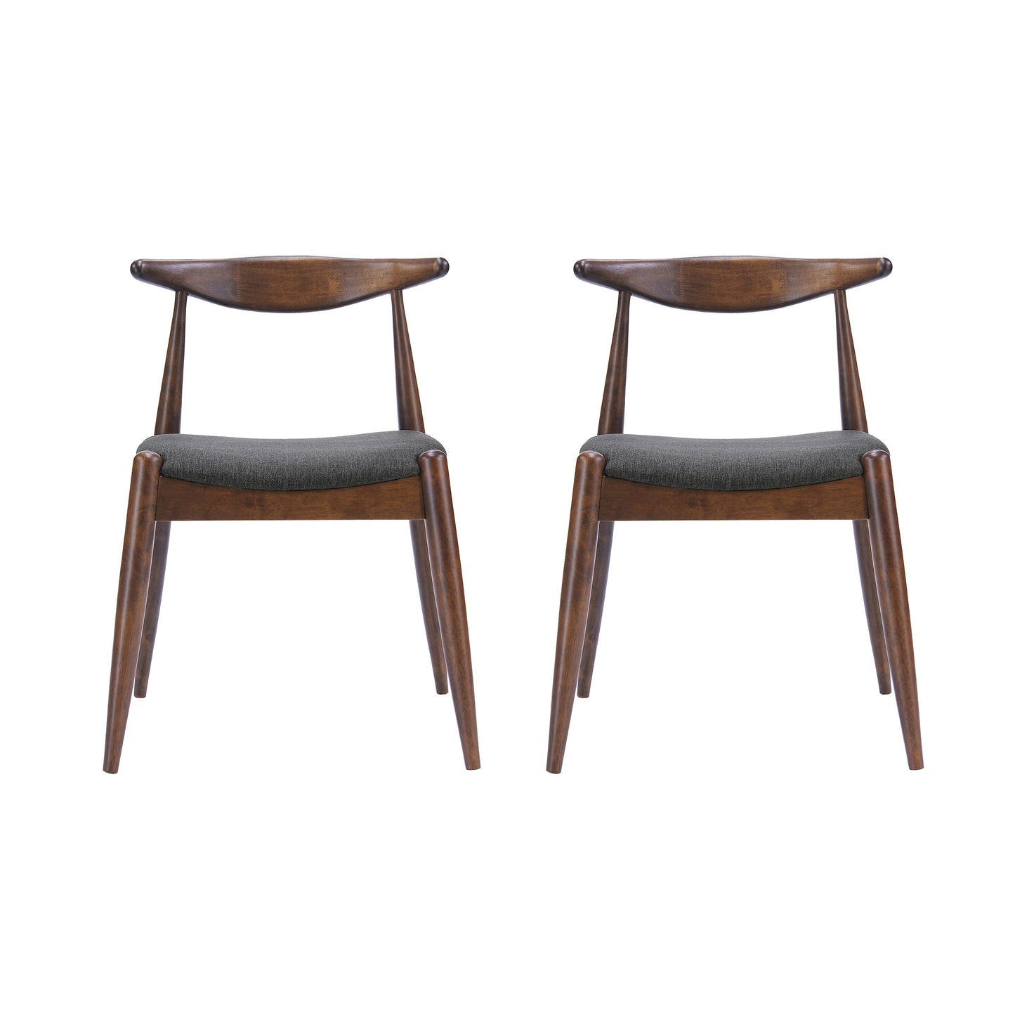 Chaises de salle à manger Francie, style moderne du milieu du siècle (lot de 2) par Christopher Knight Home - 52,1 cm L x 51,4 cm l x 75,2 cm h