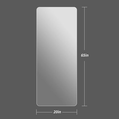 Grand miroir de corps sans cadre, à fixer au mur.
