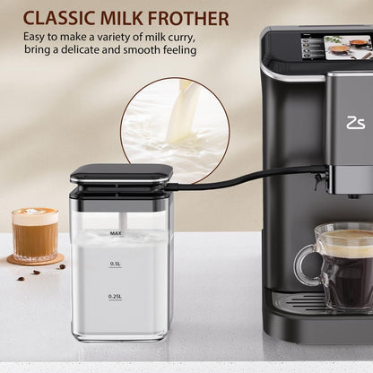Machine à expresso entièrement automatique avec mousseur de lait automatique