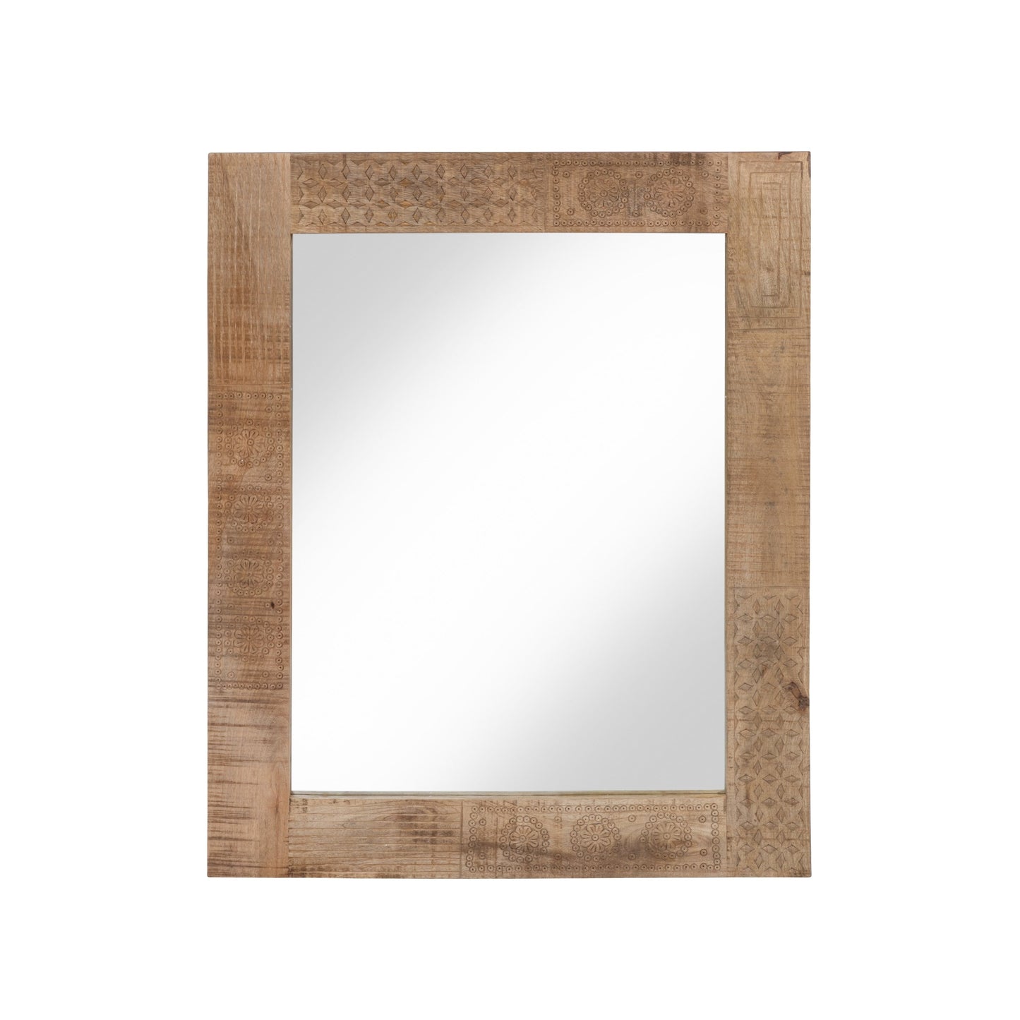 Carina Miroir mural en bois massif naturel rustique de Furniture of America